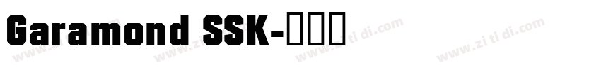 Garamond SSK字体转换